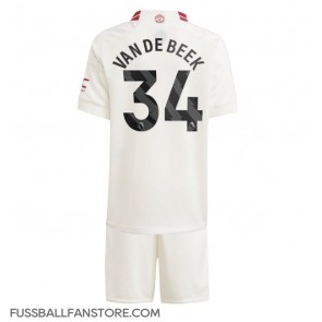 Manchester United Donny van de Beek #34 Replik 3rd trikot Kinder 2023-24 Kurzarm (+ Kurze Hosen)